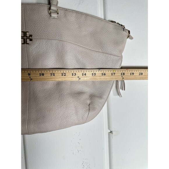 Tory Burch Purse Ivy Slouchy Satchel Bedrock Leather Expandable Bag -Miss STRAP - Picture 7 of 16